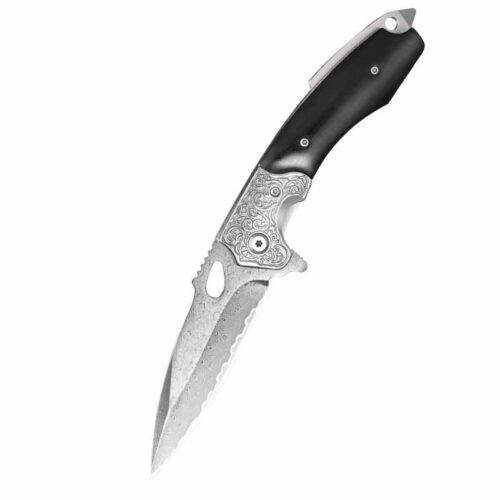 Damascus pattern folding knife | Model BKS 061