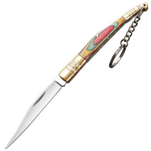 Colored wooden handle folding knife | Model BKS 042