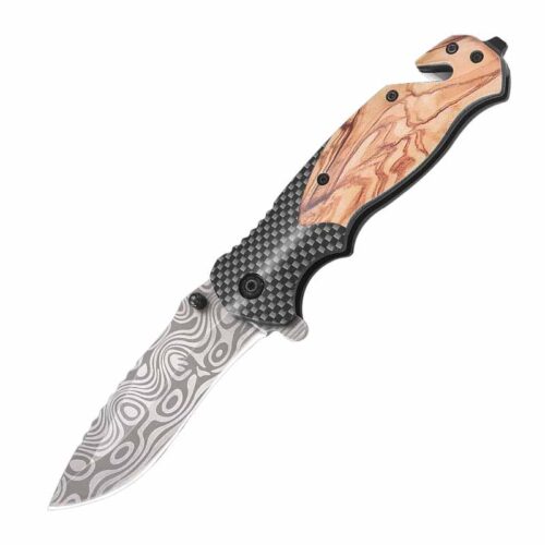 Damascus pattern folding knife | Model BKS 039